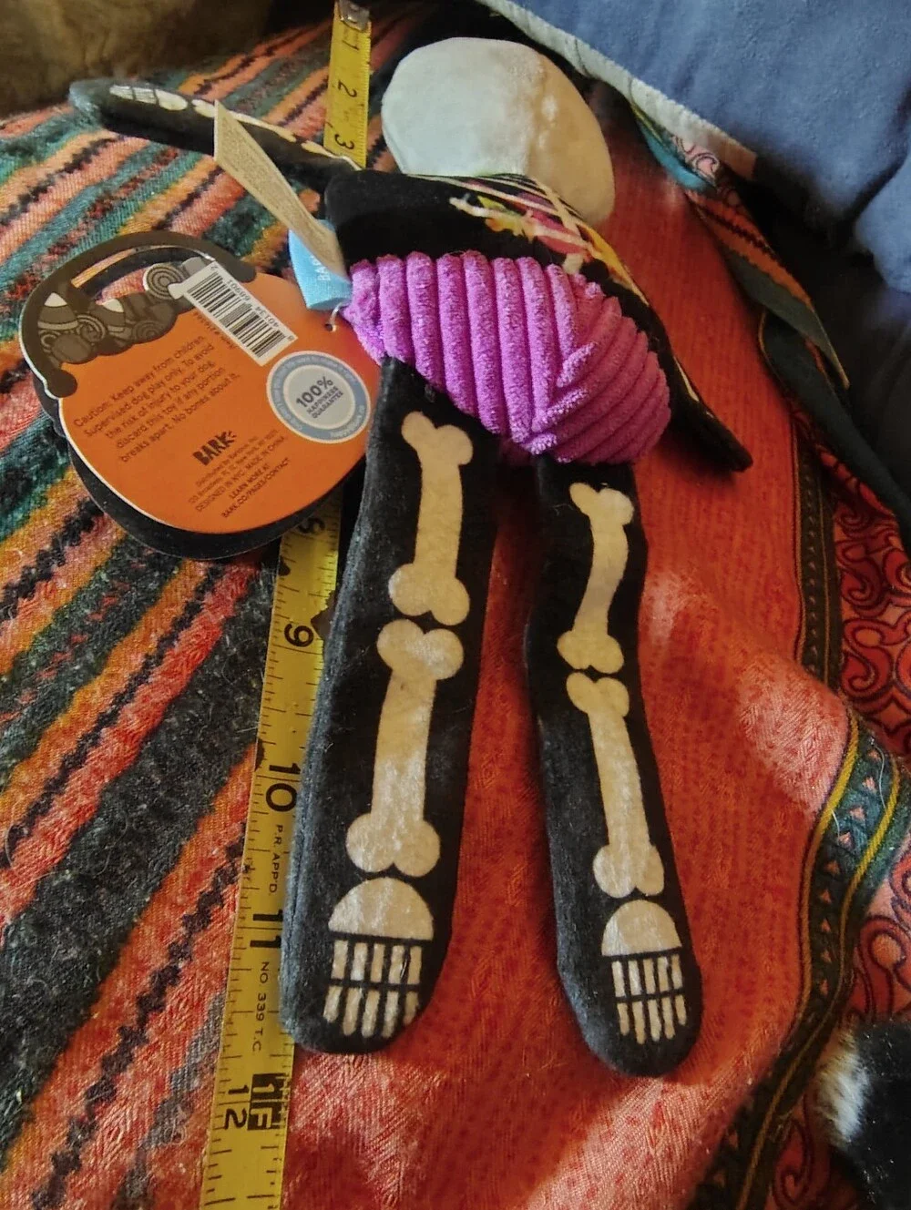 NWT BarkBox Halloween Dog Toy Lot of 3-Rickie Raccoon, Tanuki Tamiko&Barry Bones